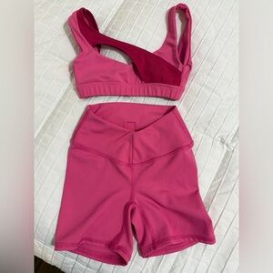 Five The Label dancewear Hot Pink Set - top & High-Waist Shorts